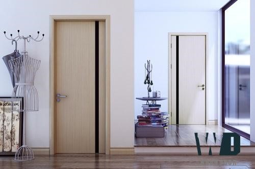 Mẫu cửa công nghiệp MDF acrylic vân gỗ