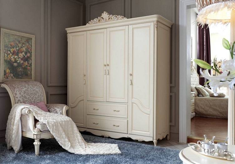 Mẫu tủ quần áo tân cổ điển thanh lịch, mang lại nét dịu nhẹ