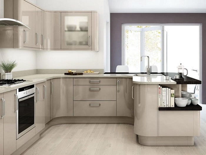 Tủ bếp acrylic thu hút mọi ánh nhìn bởi nét đẹp sang trọng