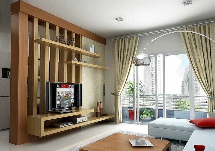 Kệ tivi gỗ công nghiệp kiêm vách ngăn tường một sự lựa chọn hoàn hảo