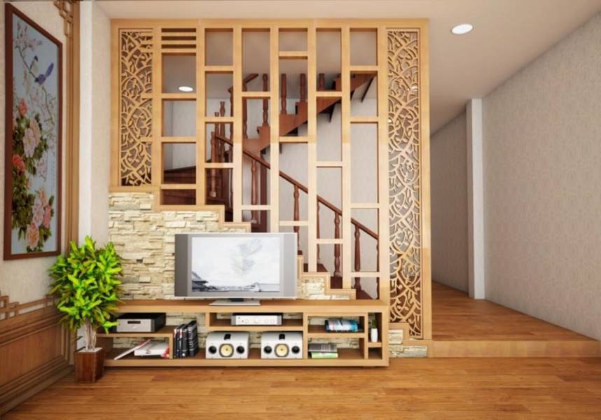Vách ngăn tường bằng gỗ tự nhiên